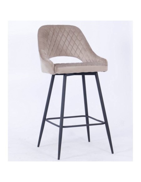 Taburete HORIO, metal, tapizado velvet.