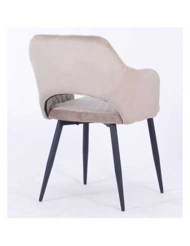 Silla con brazos HORIO, metal, tapizado velvet.