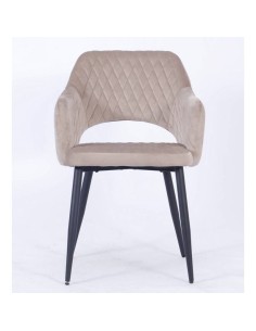 Cadeira com braços HORIO, metal, estofados velvet. 2