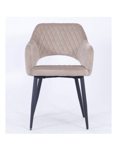 Silla con brazos HORIO, metal, tapizado velvet.
