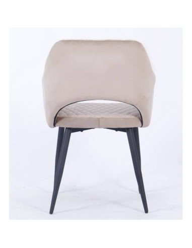 Cadeira com braços HORIO, metal, estofados velvet.