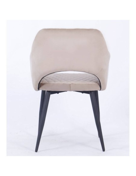 Silla con brazos HORIO, metal, tapizado velvet.