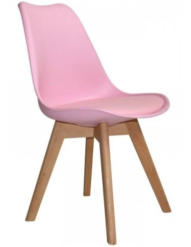Silla De Comedor Nordico Acantha,  Polipropileno Y Haya Natural