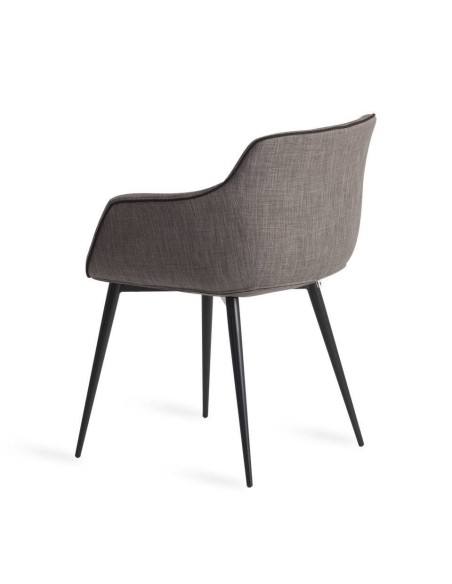 Cadeira com braços Atvance, tecido cinza, aço preto