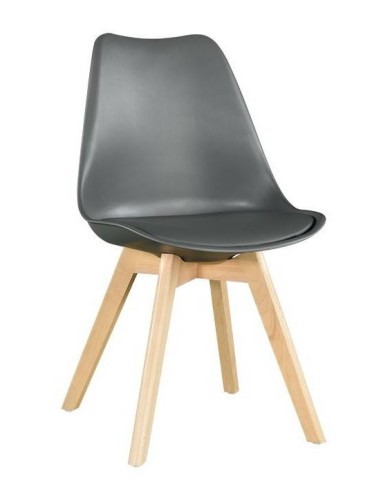 Silla De Comedor Nordico Acantha,  Polipropileno Y Haya Natural
