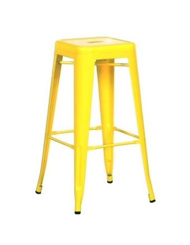 Taburete Tolix|Replica Xavier Pauchard Amarillo