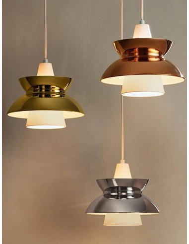 Lámpara de techo Marina, colgante, metal, dorada