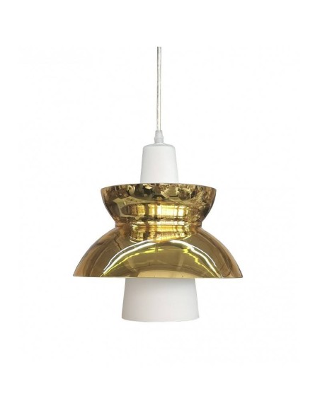 Lámpara de techo Marina, colgante, metal, dorada