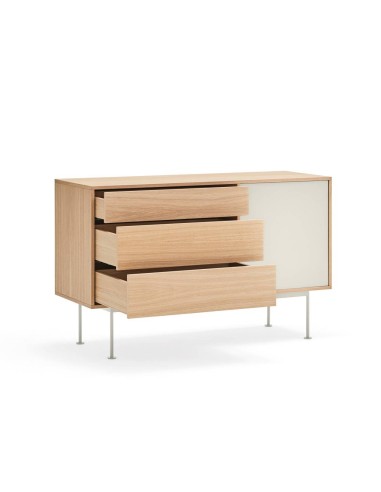 Teulat APARADOR minimalista YOKO 128x45, CREMA, ROBLE