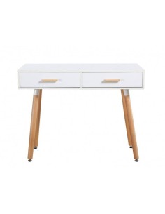 Mesa ZIEUS, branco, gavetas brancas, 100 x 50 cms. 2