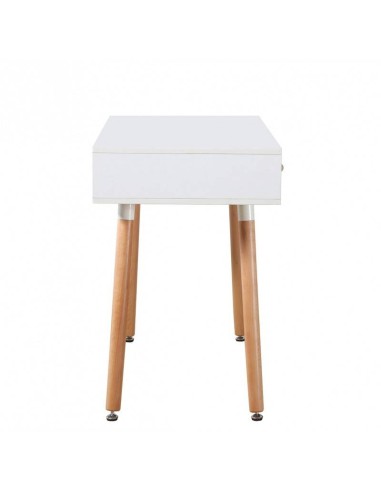 Mesa ZIEUS, branco, gavetas brancas, 100 x 50 cms.