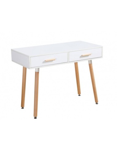 Escritorio  ZIEUS, blanca, cajones blancos, 100 x 50 cms.