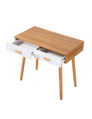 Escritóriom ARTETA, faia, gavetas brancas, 90 x 50 cms.