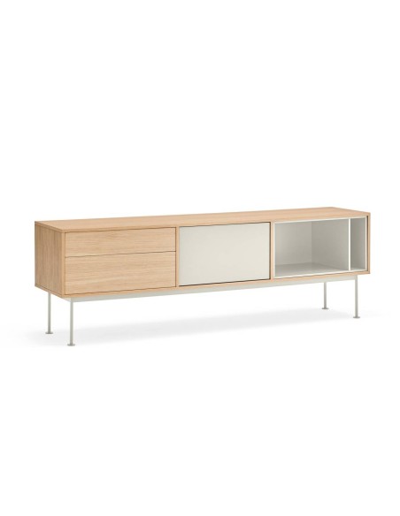 Teulat MUEBLE TV YOKO 180x40, CREMA, ROBLE