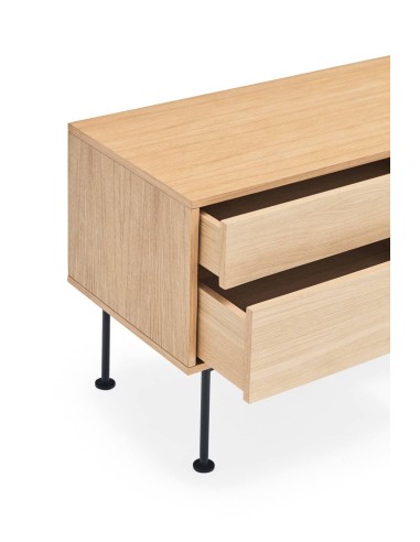 Teulat MUEBLE TV YOKO 180x40, GRIS ANTRACITA, ROBLE