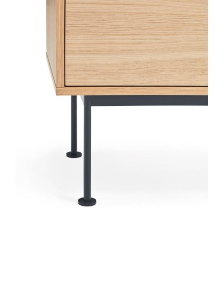 Teulat MUEBLE TV YOKO 180x40, GRIS ANTRACITA, ROBLE