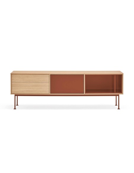 Teulat MUEBLE TV YOKO 180x40, TEJA, ROBLE