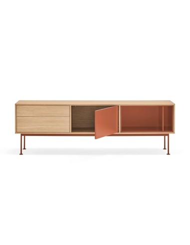 Teulat MUEBLE TV YOKO 180x40, TEJA, ROBLE