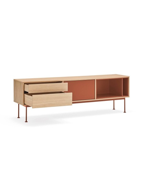 Teulat MUEBLE TV YOKO 180x40, TEJA, ROBLE