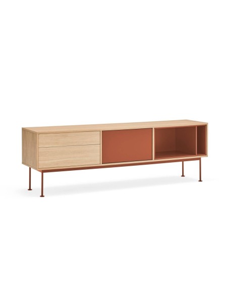 Teulat MUEBLE TV YOKO 180x40, TEJA, ROBLE