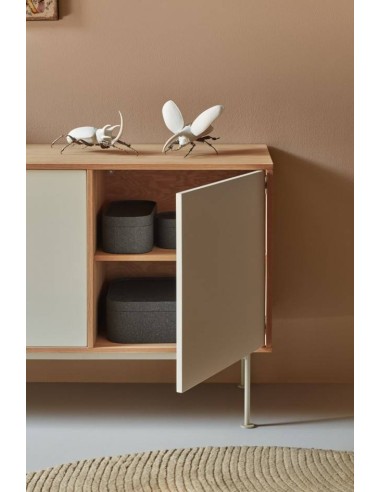 Teulat APARADOR minimalista YOKO 180x45, CREMA, ROBLE