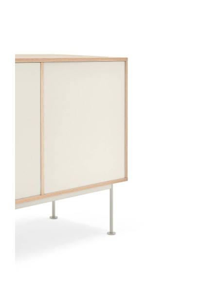 Teulat APARADOR minimalista YOKO 180x45, CREMA, ROBLE