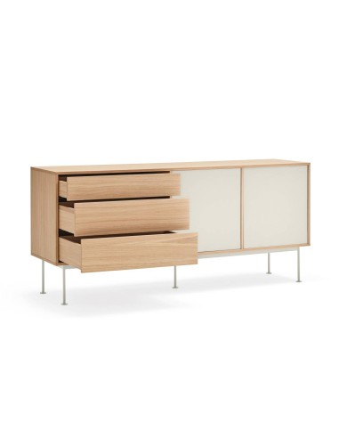 Teulat APARADOR minimalista YOKO 180x45, CREMA, ROBLE