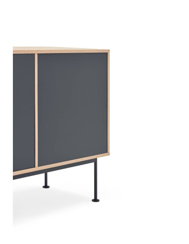 TEULAT cômoda minimalista YOKO 180X45, cinza antracite, Carvalho