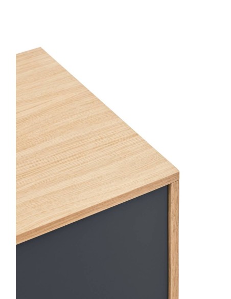 TEULAT cômoda minimalista YOKO 180X45, cinza antracite, Carvalho