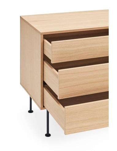 TEULAT cômoda minimalista YOKO 180X45, cinza antracite, Carvalho