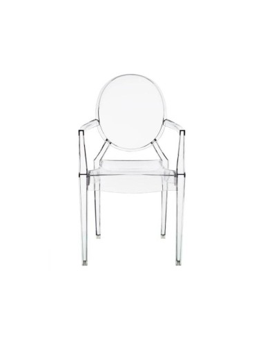 Silla de diseño Borbon, policarbonato transparente