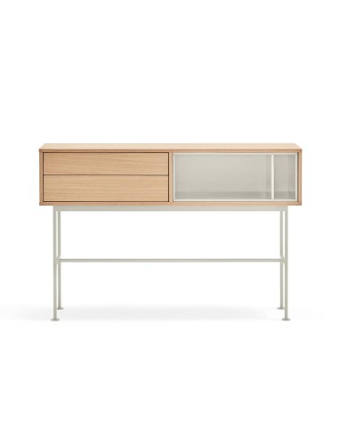 Teulat console recebedor minimalista YOKO 120x35, creme, Carvalho