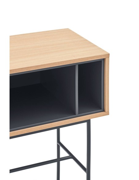 Teulat consola recibidor minimalista YOKO 120x35, GRIS, ROBLE