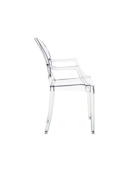 Silla de diseño Borbon, policarbonato transparente Silla de diseño Borbon, policarbonato transparente