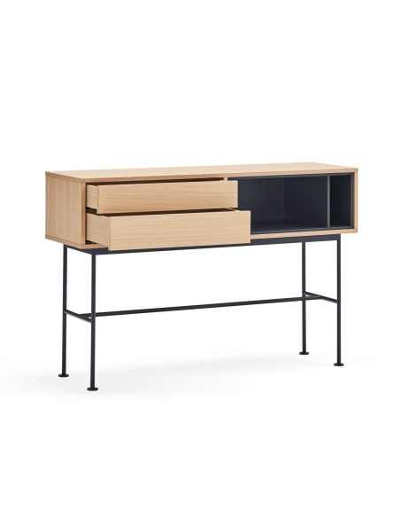 Teulat console recebedor minimalista YOKO 120X35, cinza, carvalho