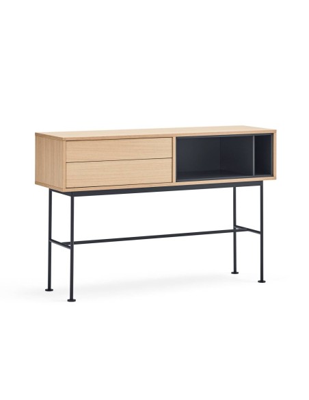 Teulat consola recibidor minimalista YOKO 120x35, GRIS, ROBLE