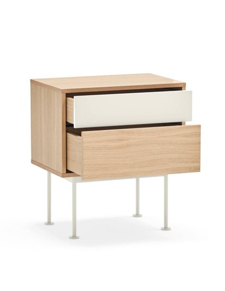 Teulat mesinha minimalista YOKO 52X35, creme, Carvalho