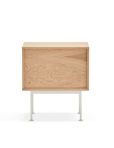 Teulat mesita minimalista YOKO 52x35, CREMA, ROBLE