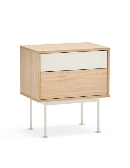 Teulat mesinha minimalista YOKO 52X35, creme, Carvalho