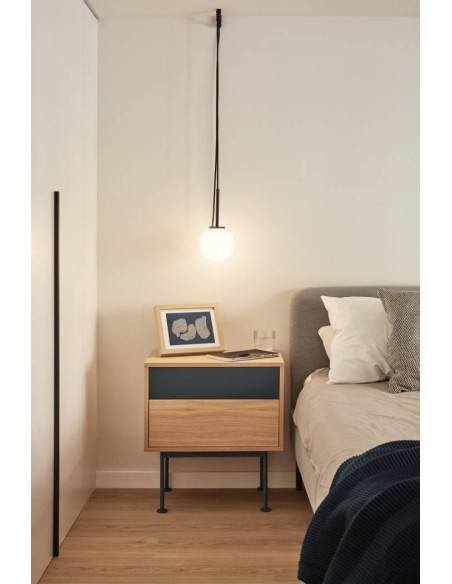 Teulat mesinha minimalista YOKO 52X35, cinza antracite, Carvalho