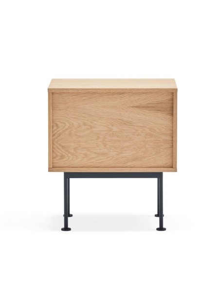 Teulat mesinha minimalista YOKO 52X35, cinza antracite, Carvalho