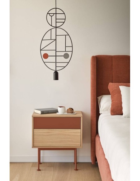 Teulat mesita minimalista YOKO 52x35, TEJA, ROBLE