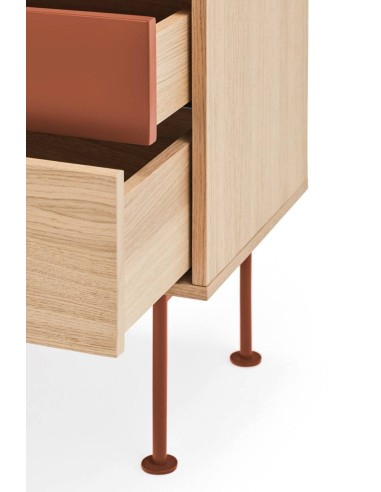 Teulat mesita minimalista YOKO 52x35, TEJA, ROBLE