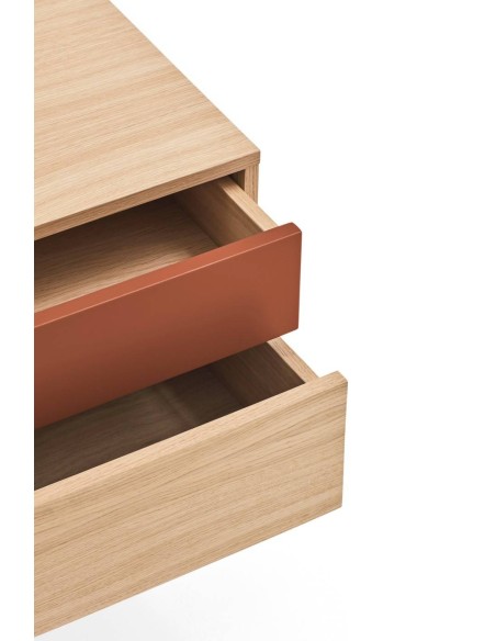 Teulat mesita minimalista YOKO 52x35, TEJA, ROBLE