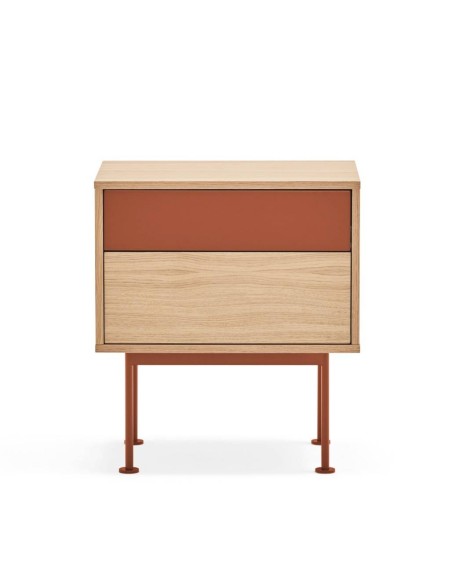 Teulat mesita minimalista YOKO 52x35, TEJA, ROBLE