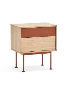 Teulat mesinha minimalista YOKO 52X35, telha, Carvalho