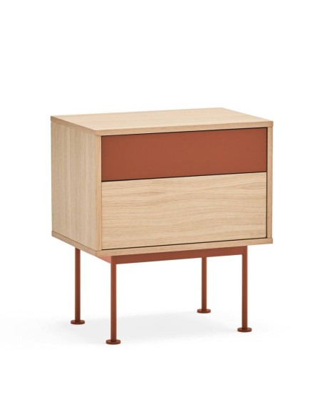 Teulat mesinha minimalista YOKO 52X35, telha, Carvalho