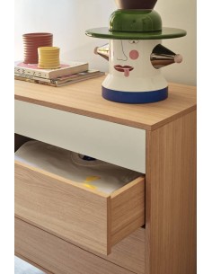 Teulat confortável minimalista YOKO 90x45, creme, Carvalho 2