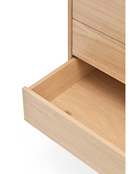 Teulat cómoda minimalista YOKO 90x45, CREMA, ROBLE