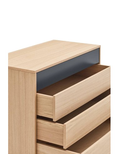 Teulat confortável minimalista YOKO 90x45, cinza antracite, Carvalho